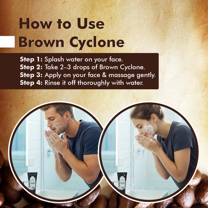 Brown Cyclone Coffee Face Wash for Acne | Deep Clean & Acne Control