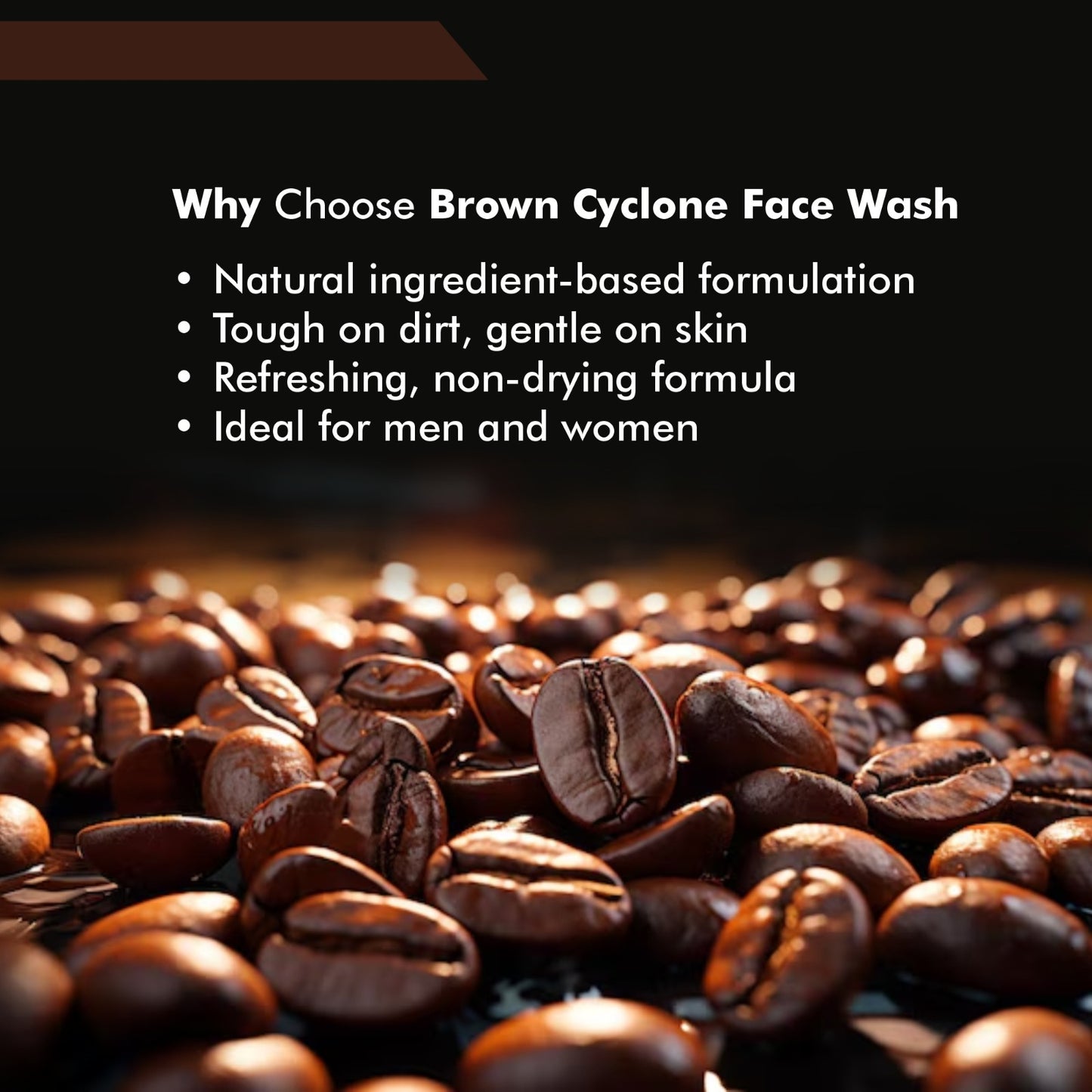 Brown Cyclone Coffee Face Wash for Acne | Deep Clean & Acne Control