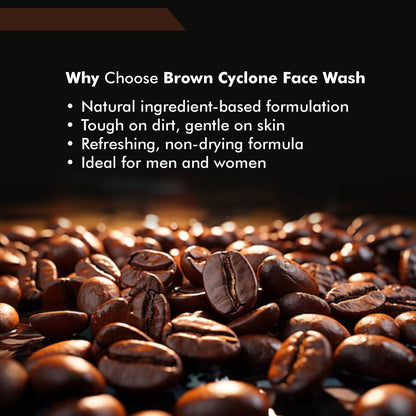 Brown Cyclone Coffee Face Wash for Acne | Deep Clean & Acne Control